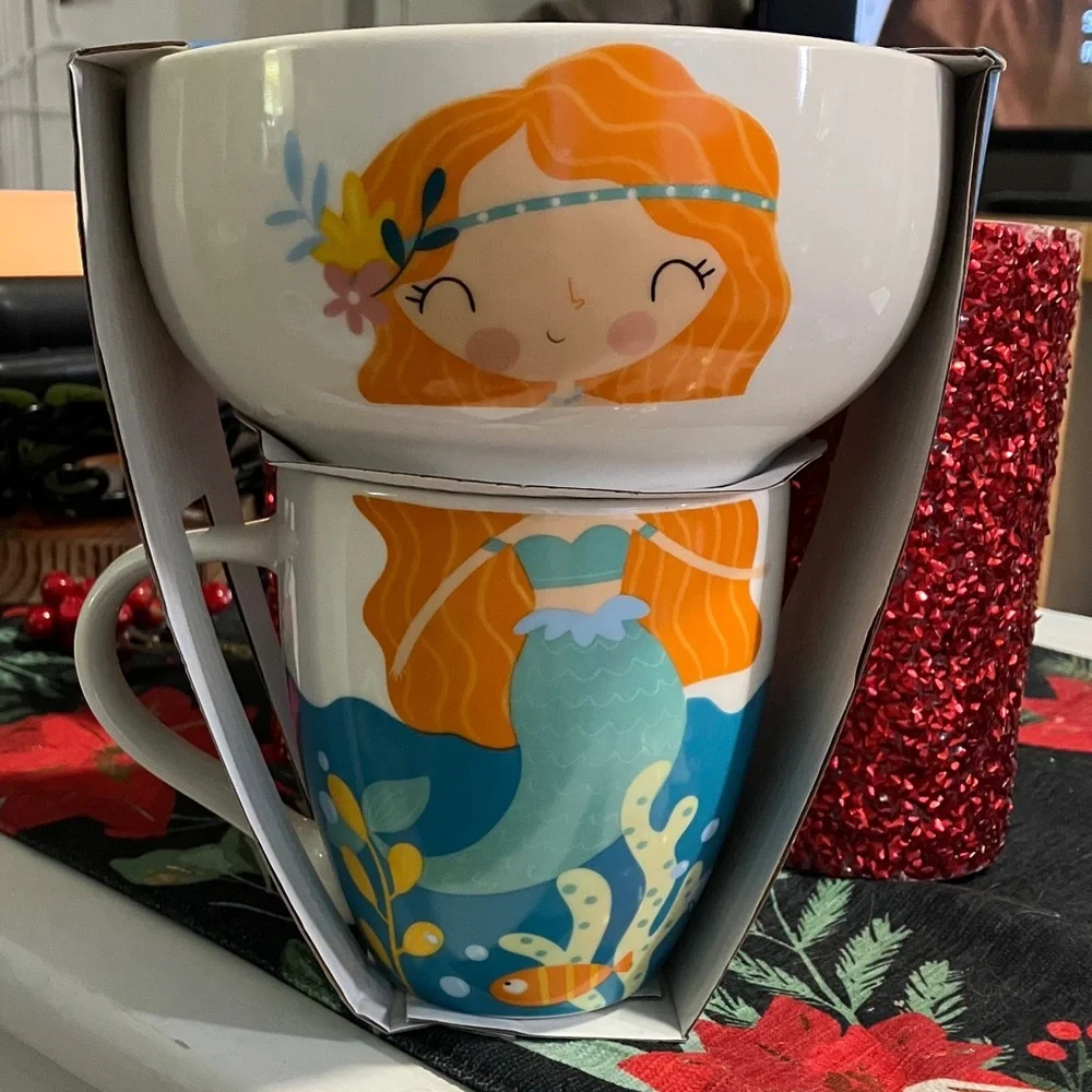 Mermaid Mug and Bowl Set